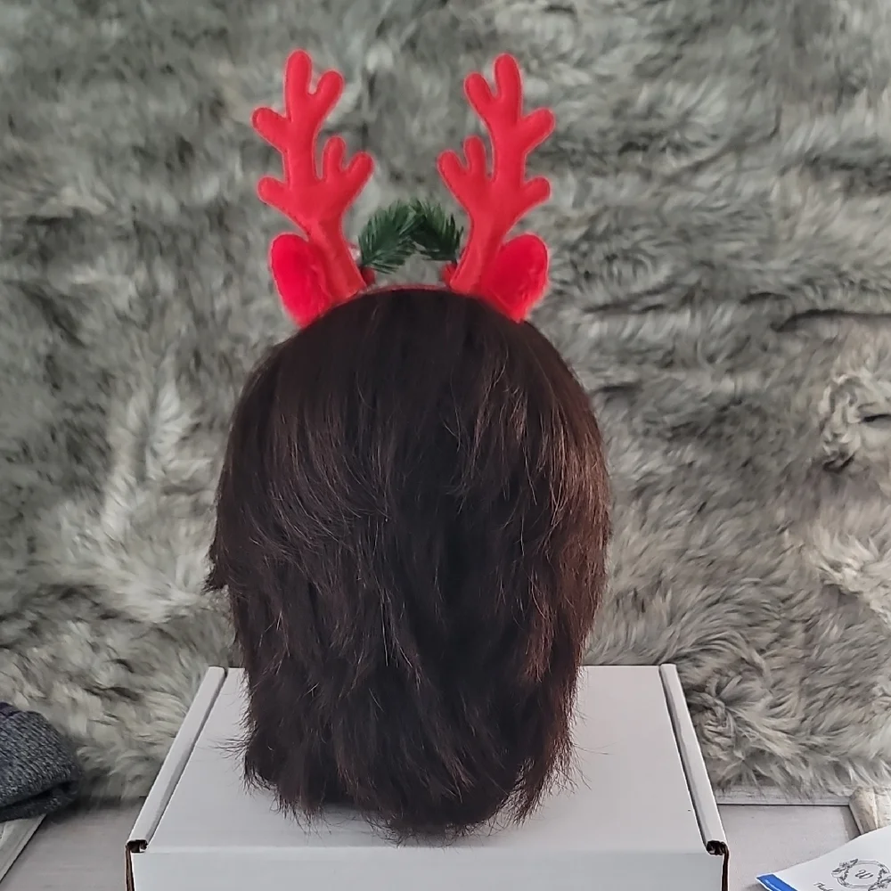 Sparkling Red Antler Headband
